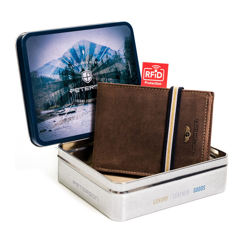 Peterson hnedá peňaženka s pruhom W047 PTN 304E 43996719