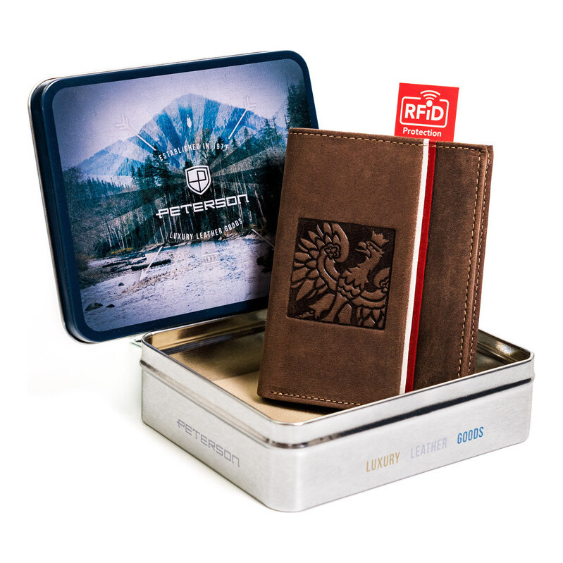 Peterson hnedá kožená peňaženka W036 PTN 303P-02 43996718