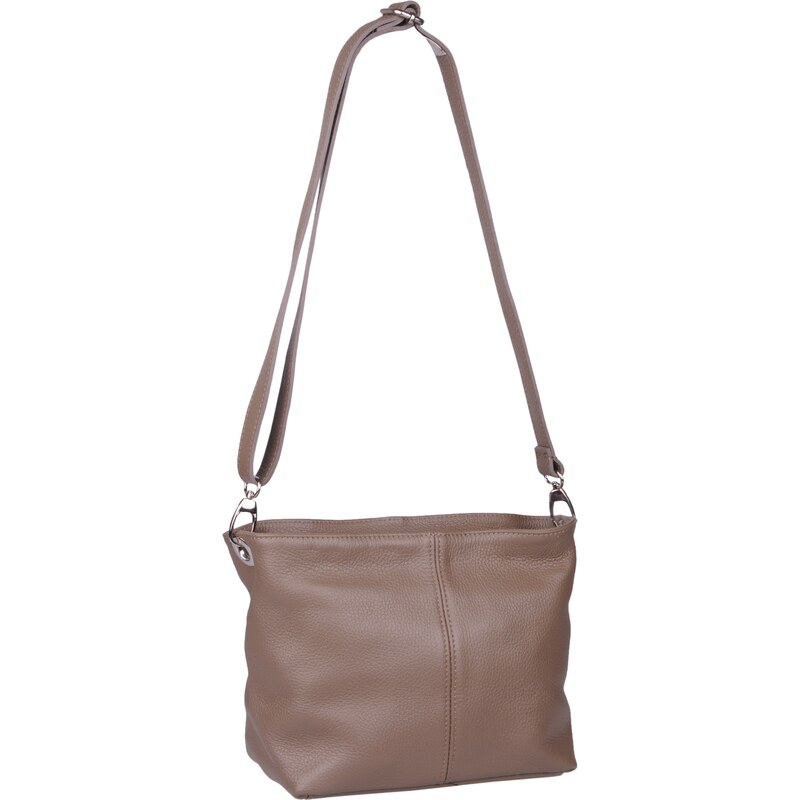 Hnedá kožená talianska crossbody kabelka Prisca Taupe NovaKabelka.sk 7341677