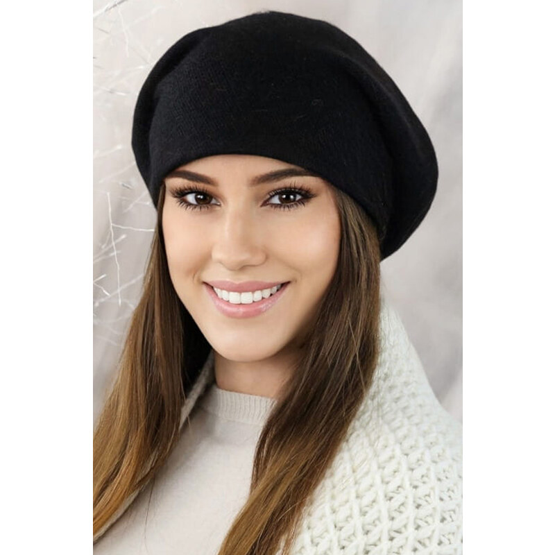 Kamea Čierna módna dámska baretka Cleo, Farba čierna 60392794