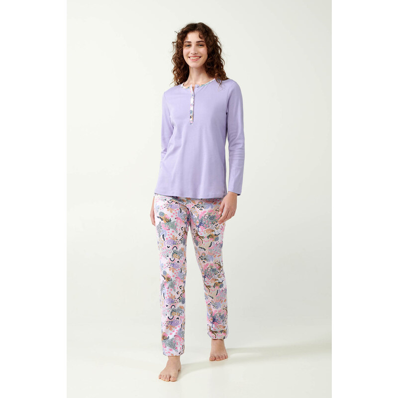 Bavlnené pyžamo Lavender Sweet 21300 - Vamp 60396176