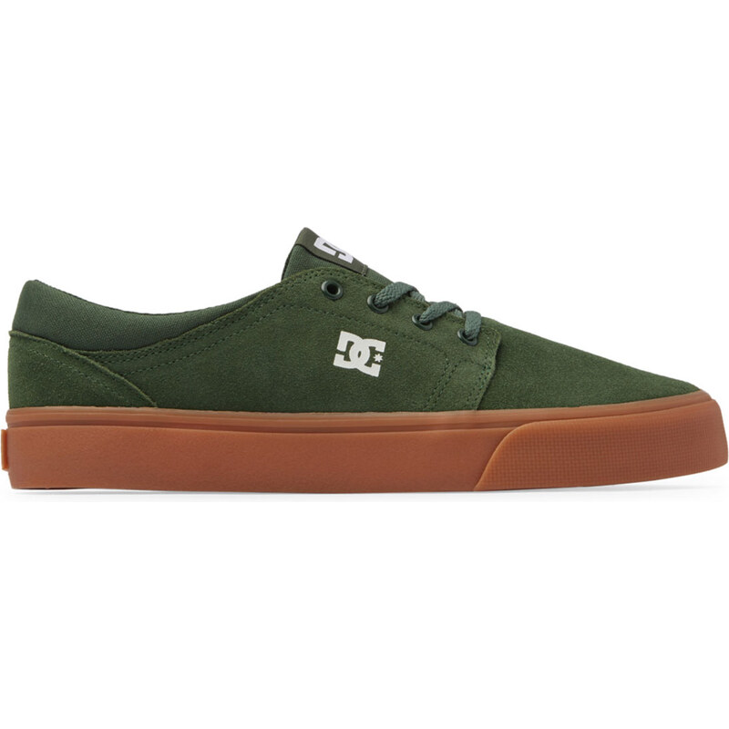 DC Shoes Trase Suede Green Gum - Pánske - Tenisky DC Shoes - Zelené - 66359461