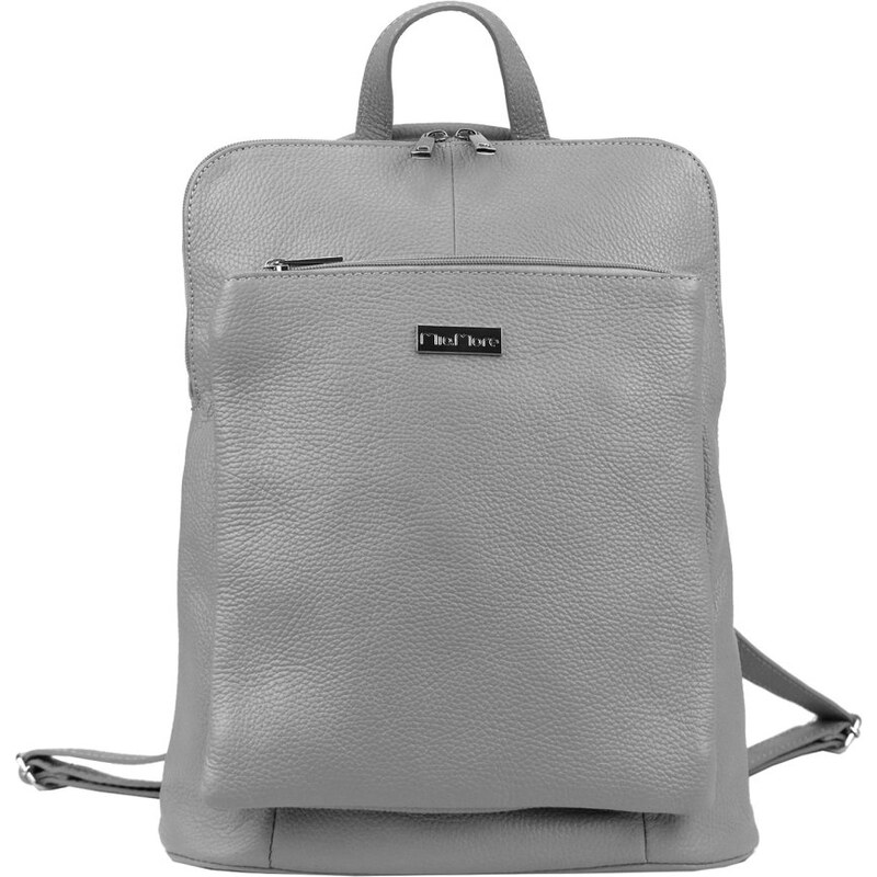 MiaMore Kožený batoh MiaMore Sabina tm. sivý 60409831