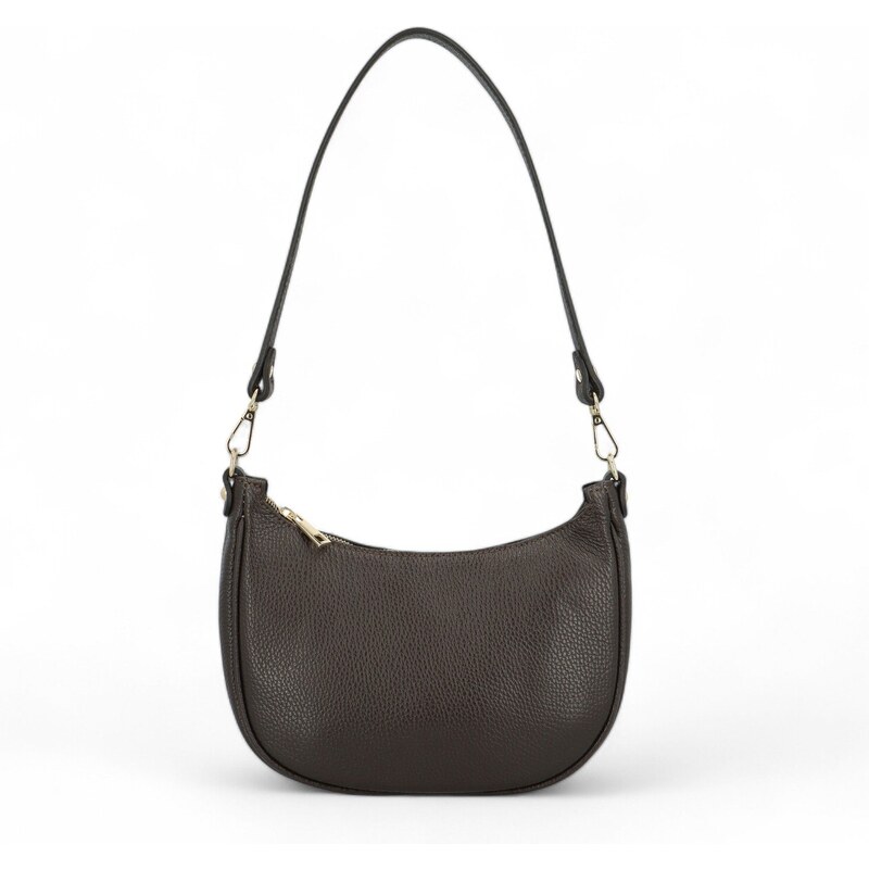 Delami Vera Pelle Dámska kožená kabelka na rameno tmavo hnedá - Delami 60619240