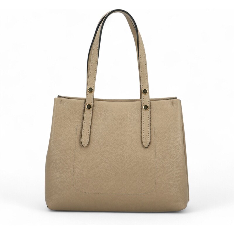 Delami Vera Pelle Dámska kožená kabelka taupe - Delami Nylea taupe 60619201