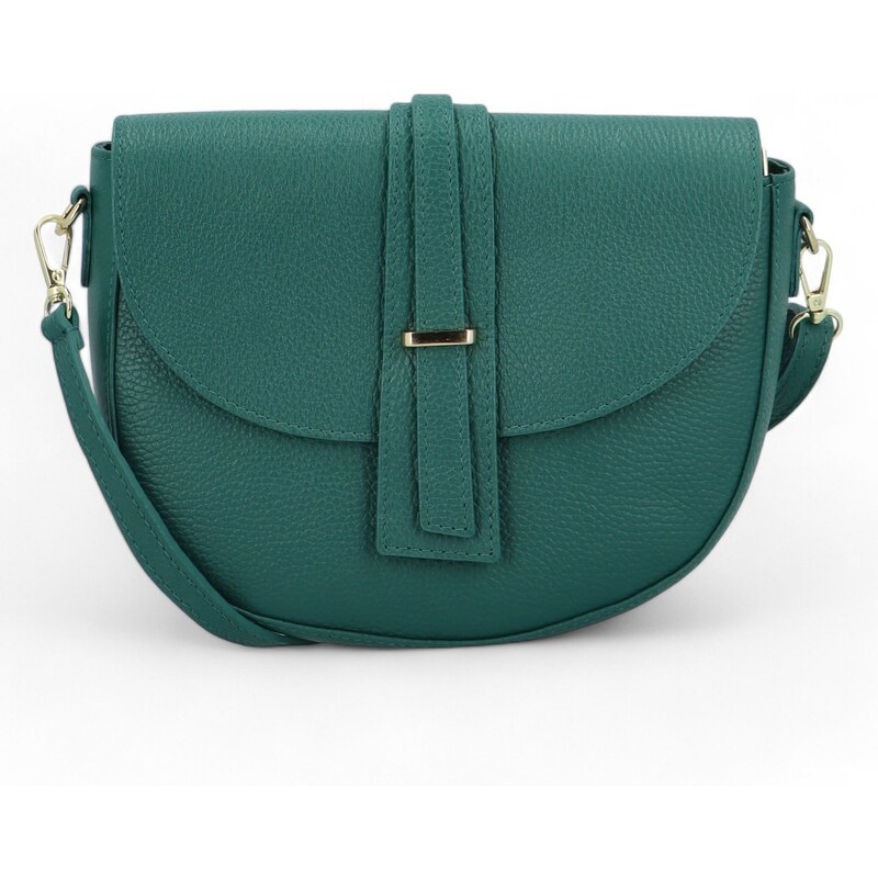 Delami Vera Pelle Dámska kožená crossbody kabelka tyrkysová - Delami 60619217