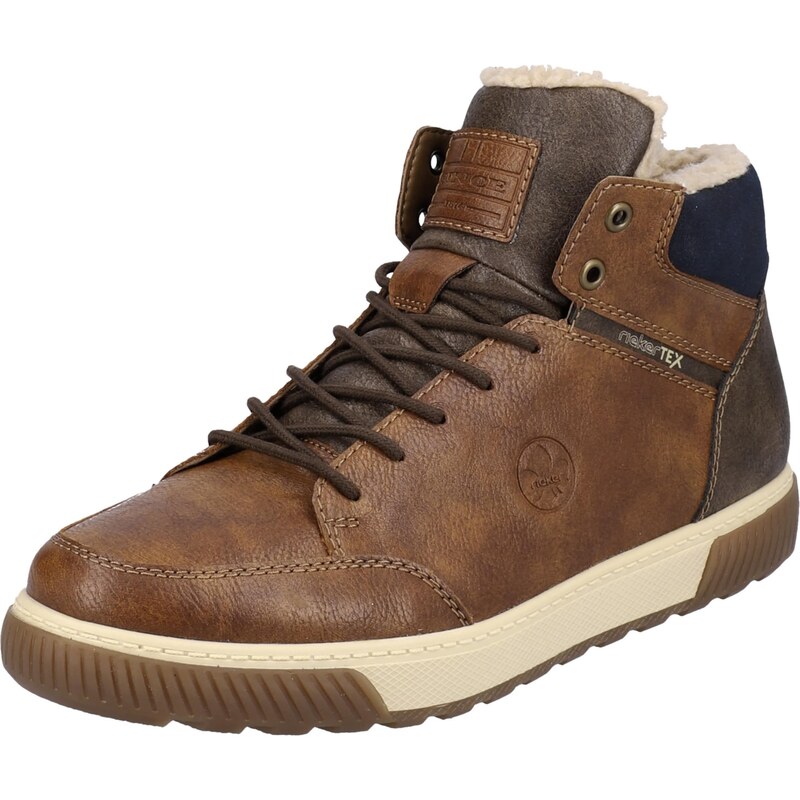 Rieker Šnurovacie čižmy námornícka modrá / hnedá / karamelová 48141962