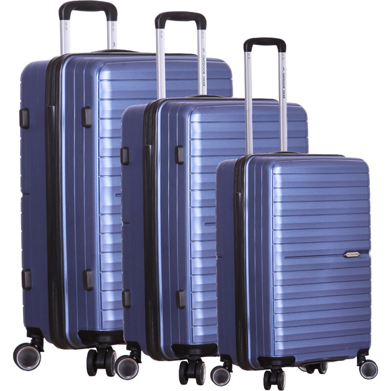 OUTDOOR GEAR Sada cestovných kufrov TR-406/3 PP - tmavomodrá 64414625