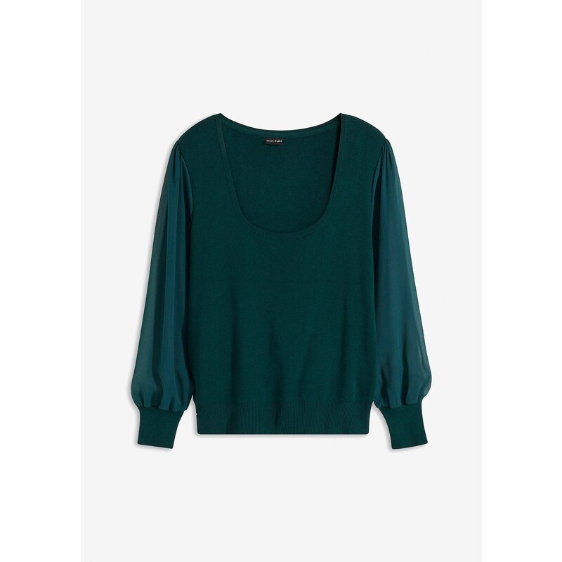 bonprix Jemne pletený pulóver z padavého viskózového mixu, farba 60418059