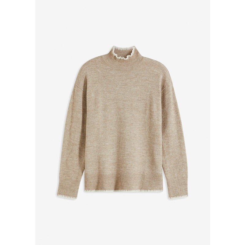 bonprix Pulóver, farba béžová 60418060