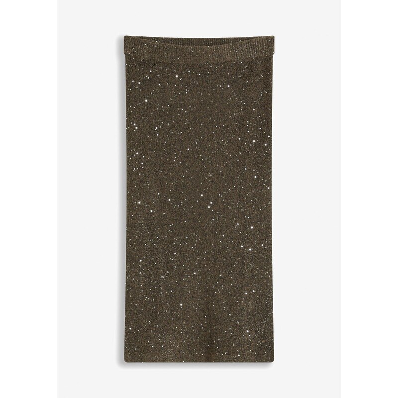 bonprix Pletená sukňa, farba hnedá 60418066