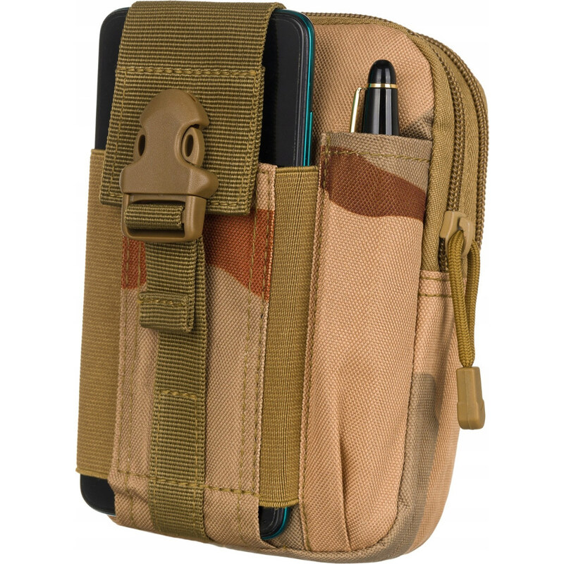 BASIC Béžovo-svetlozelená maskáčová taška na opasok [DH] BL064 46113316