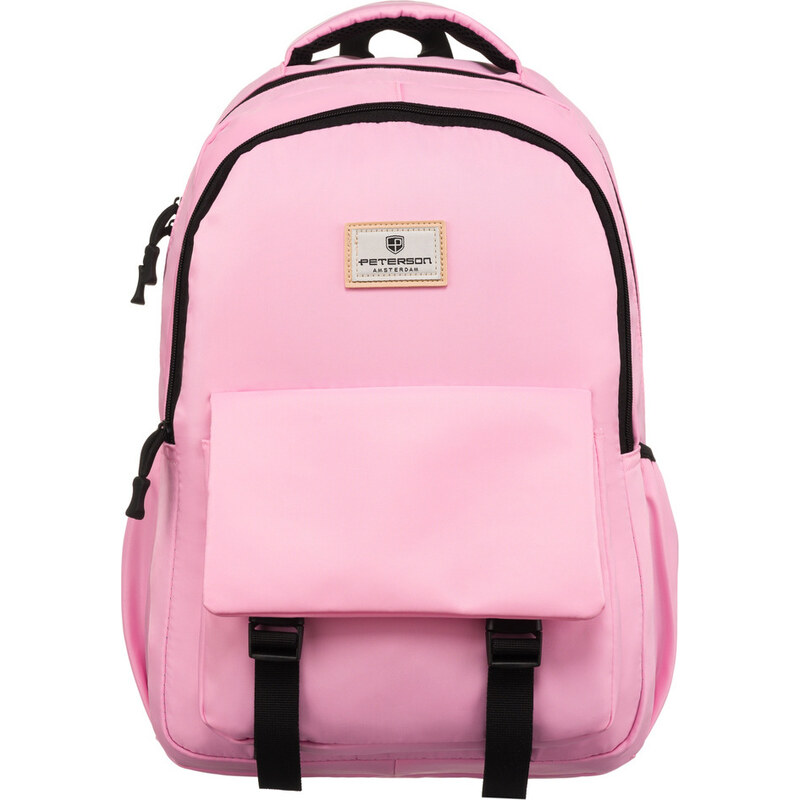 Peterson ružový textilný batoh s vreckom PTN 77701 49699560