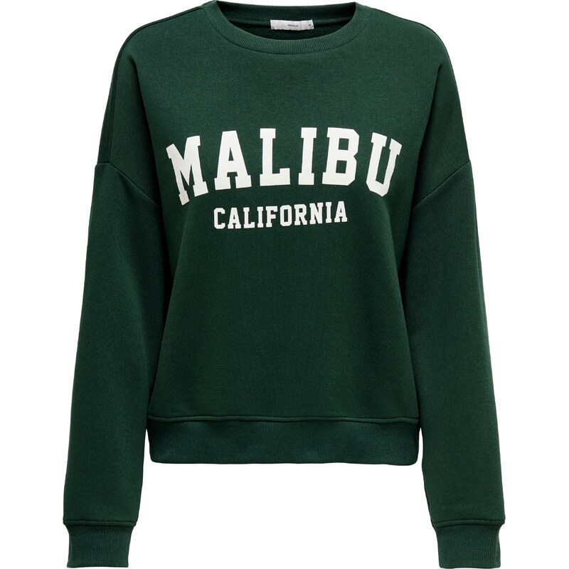 ONLY Mikina tmavozelená / biela 61067685