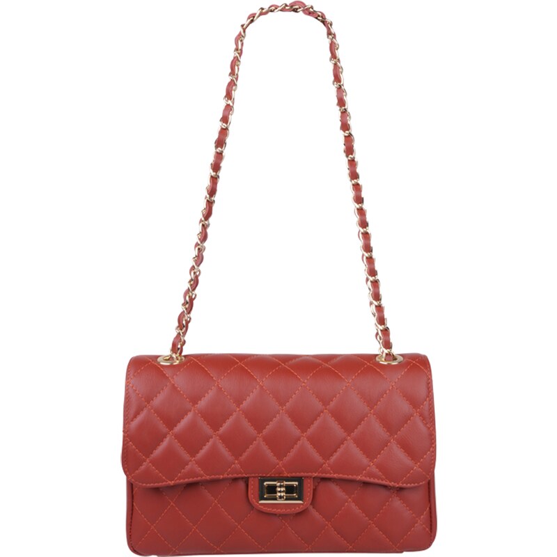 Červená kožená talianska crossbody kabelka Eliana Mattone NovaKabelka 60434344