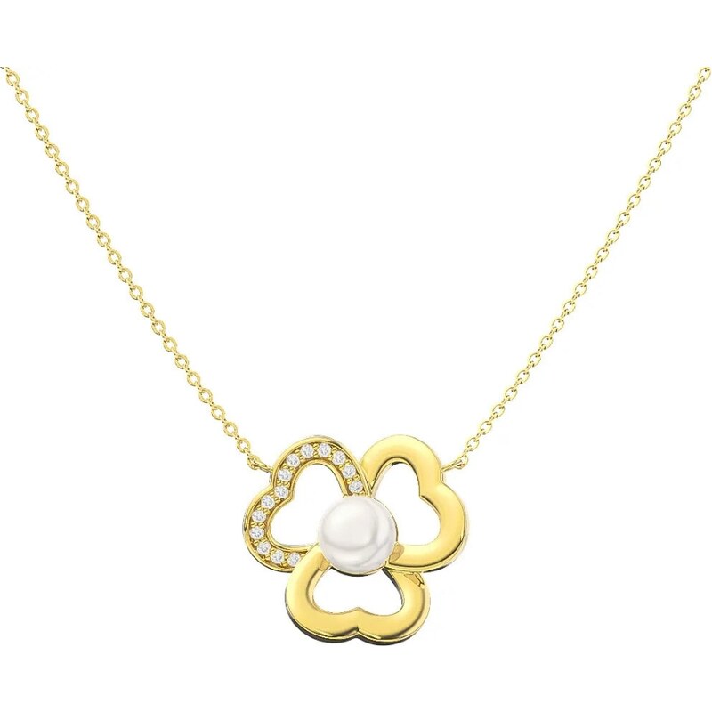 MAJYA Strieborná retiazka s perlou LUCKY pozlátená 11318 64582299