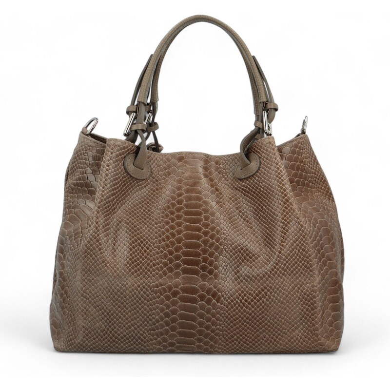 Delami Vera Pelle Dámska kožená kabelka cez rameno taupe - Delami 60578032