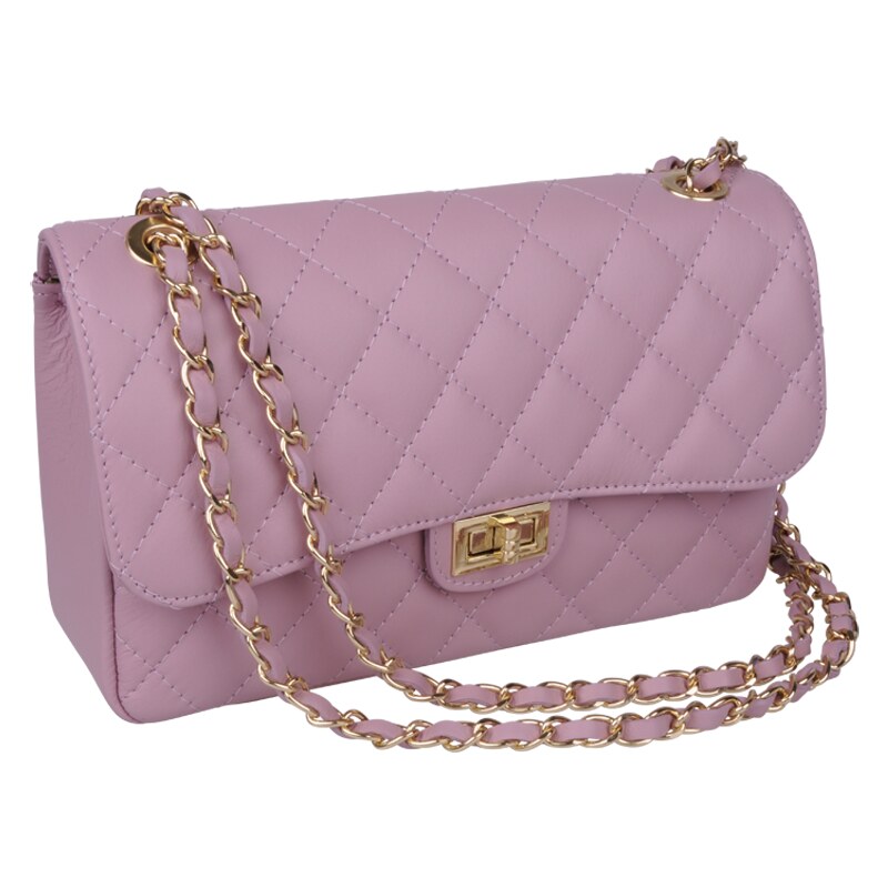 Ružová kožená talianska crossbody kabelka Eliana Lilla NovaKabelka.sk 60439869