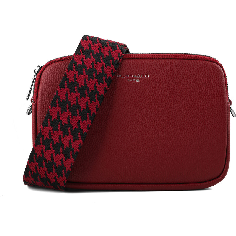 FLORA & CO Dámska crossbody kabelka 3647 Rouge Fonce 66584662