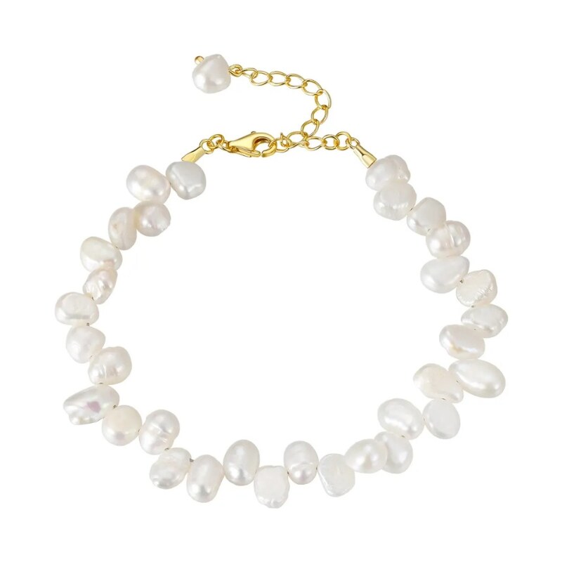 MAJYA Strieborný náramok s perlami EVITA pozlátený 11323 65015168