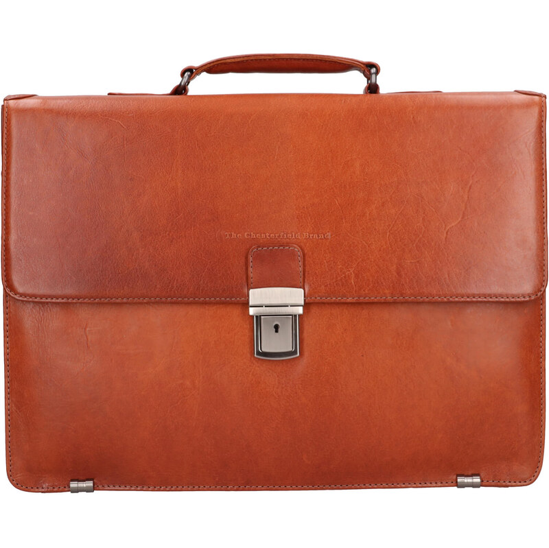 Pánska kožená aktovka The Chesterfield Brand Salvator - koňak 60442273