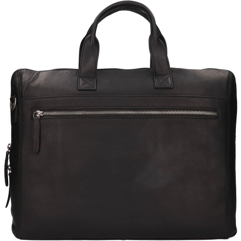 Pánska kožená taška na notebook The Chesterfield Brand Noah - čierna 60442280