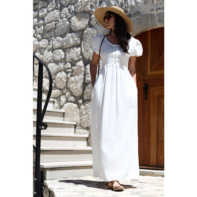 100% lanové romantické šaty Lotika 61916268