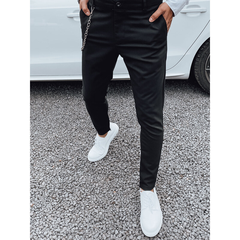 BASIC Pánske čierne nohavice UX4380 60443536