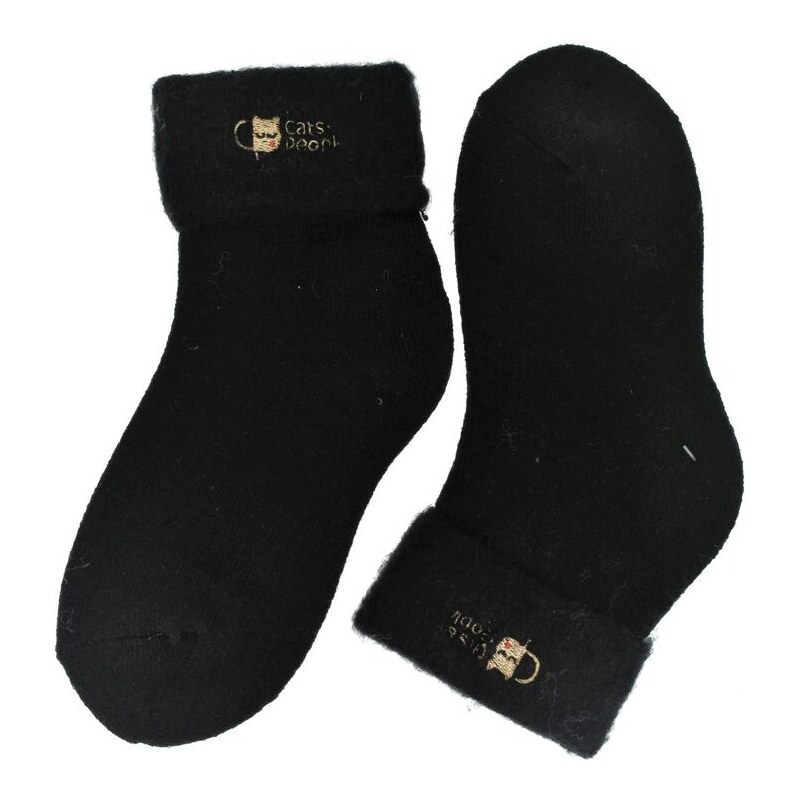 AURA.VIA Spandex detské čierne ponožky 28-35 60464071