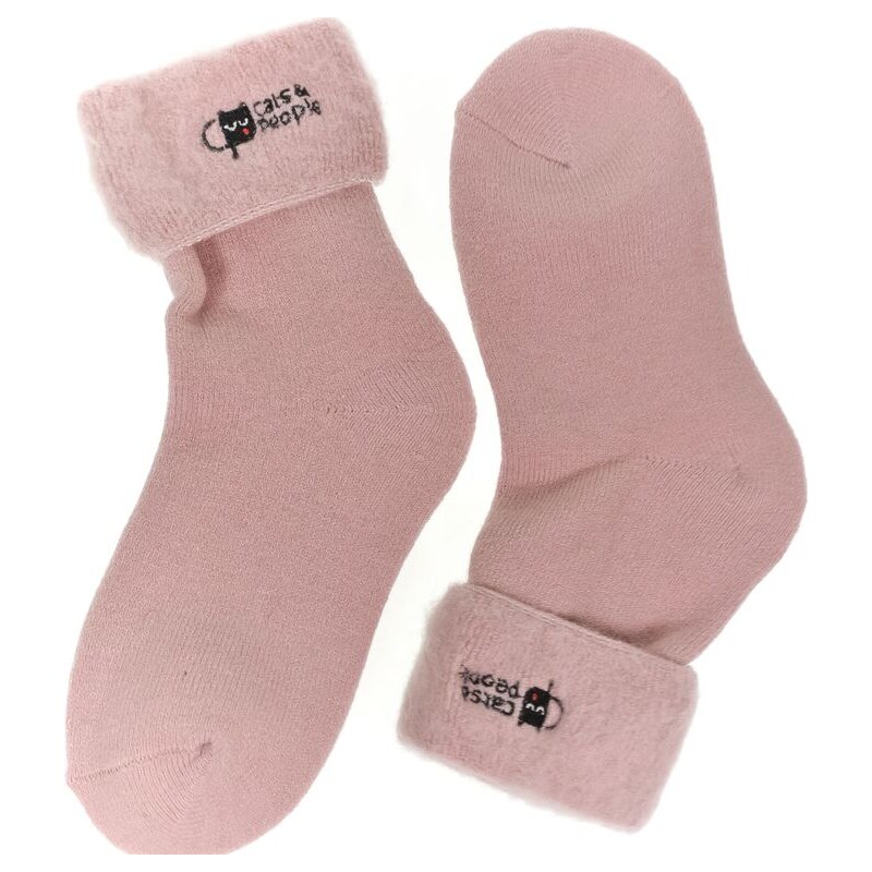 AURA.VIA Spandex detské svetloružové ponožky 28-35 60464069