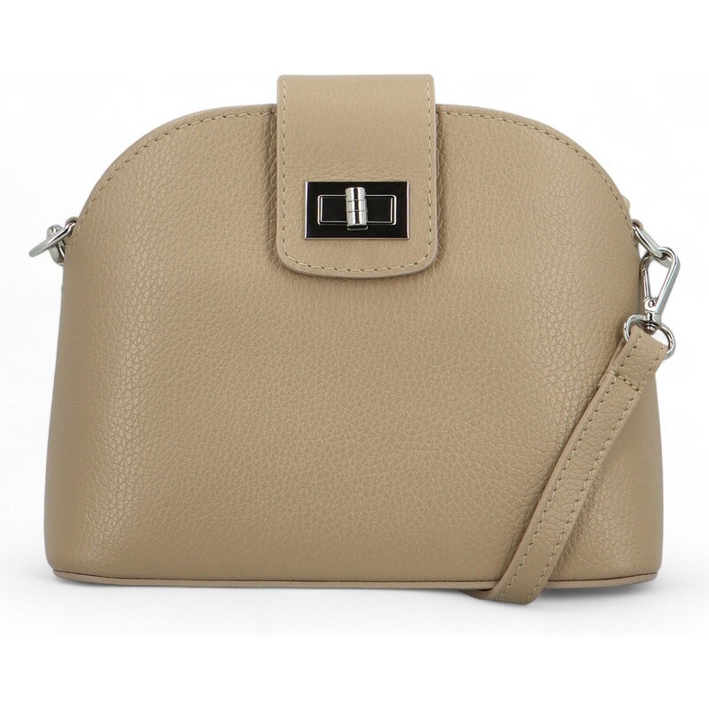 Delami Vera Pelle Dámska kožená crossbody kabelka taupe - Delami 60619200