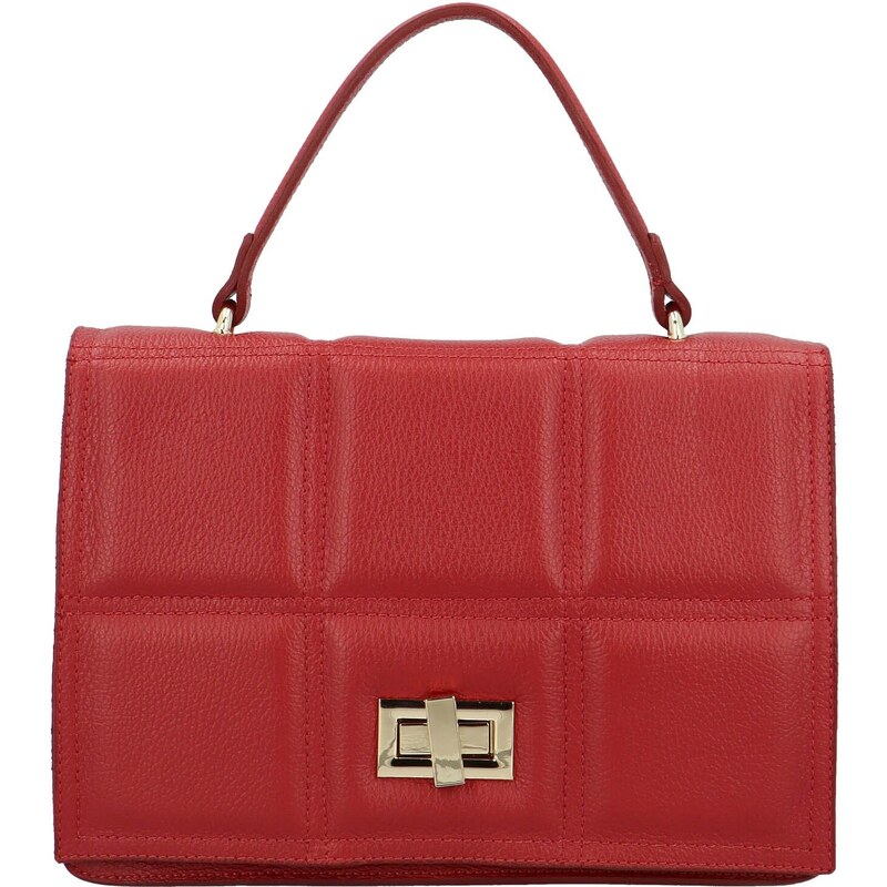 Delami Vera Pelle Dámska kožená kabelka do ruky tmavočervená - Delami 60619246