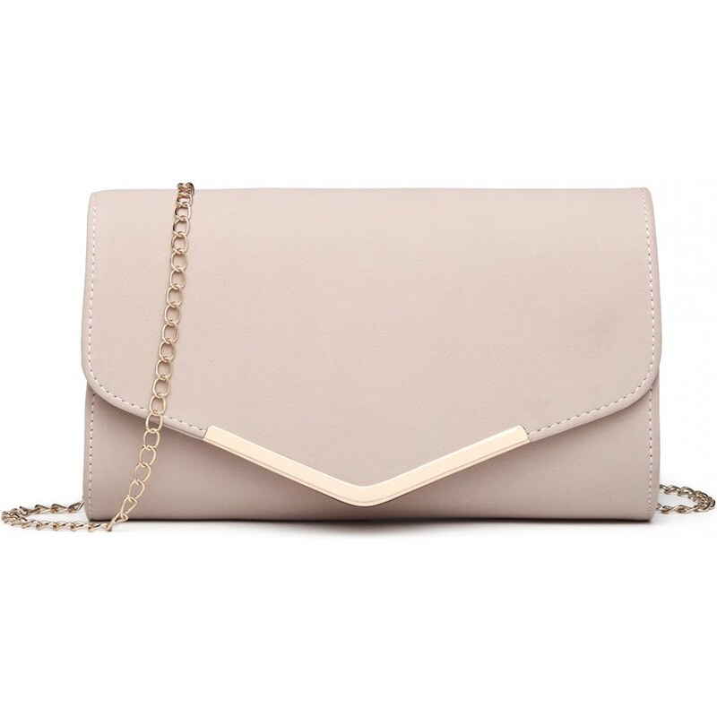 Konofactory Ružová semišová spoločenská kabelka s retiazkou „Megane“ 60464708