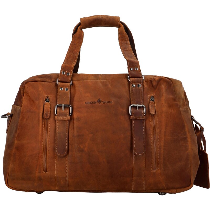 Green Wood Luxusná cestovná kožená taška Greenwood travel Sam, 66562582