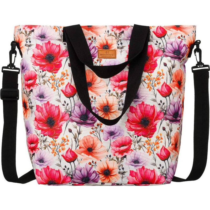Priestranná shopper kabelka s kvetinovým vzorom Rovicky R-TZ15605 60475089
