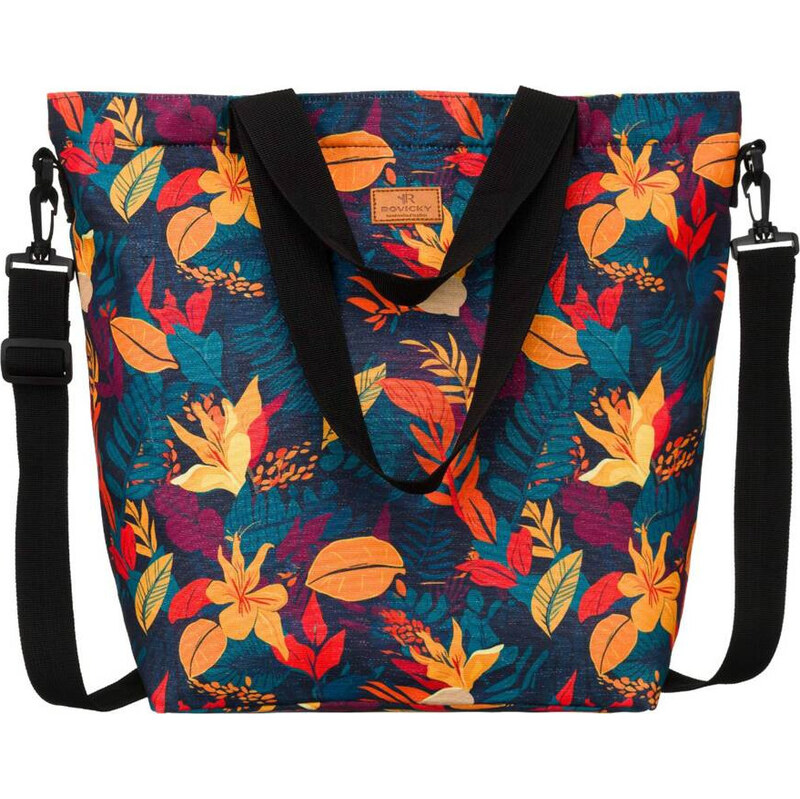 Priestranná shopper kabelka s rastlinným vzorom Rovicky R-TZ15605 60475086