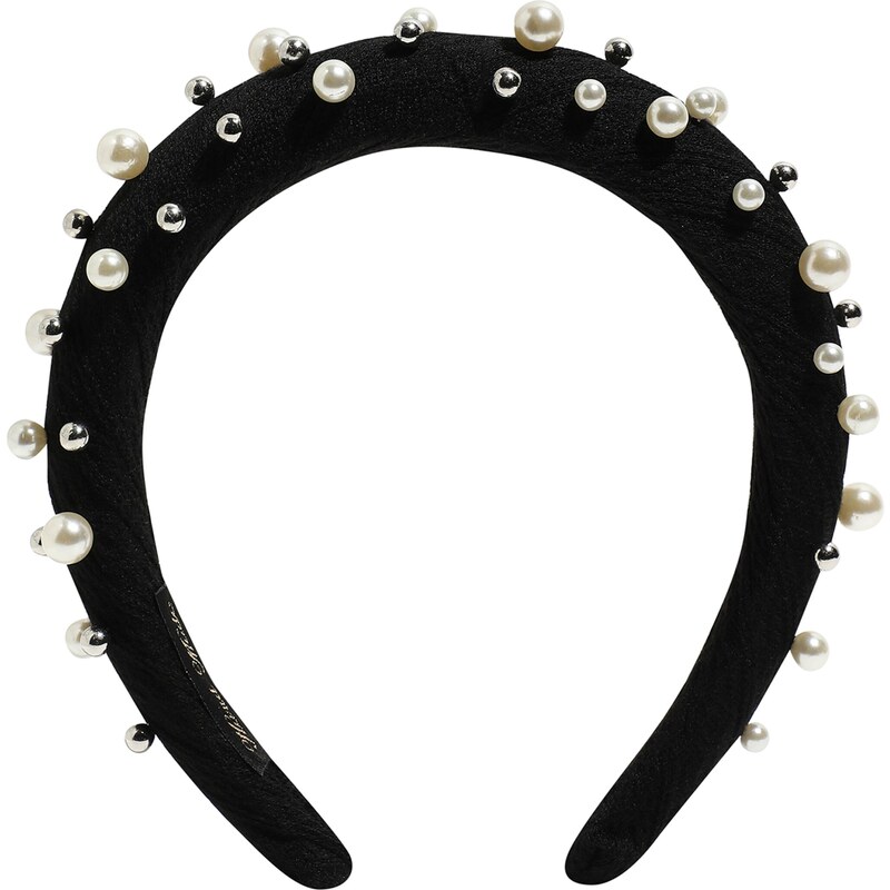 SOHI Bižutéria do vlasov Gulsha čierna / strieborná / perlovo biela 62391939