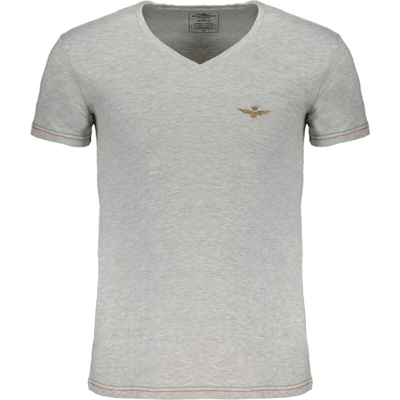 Aeronautica Militare Pánske sivé tričko s krátkym rukávom 64708080