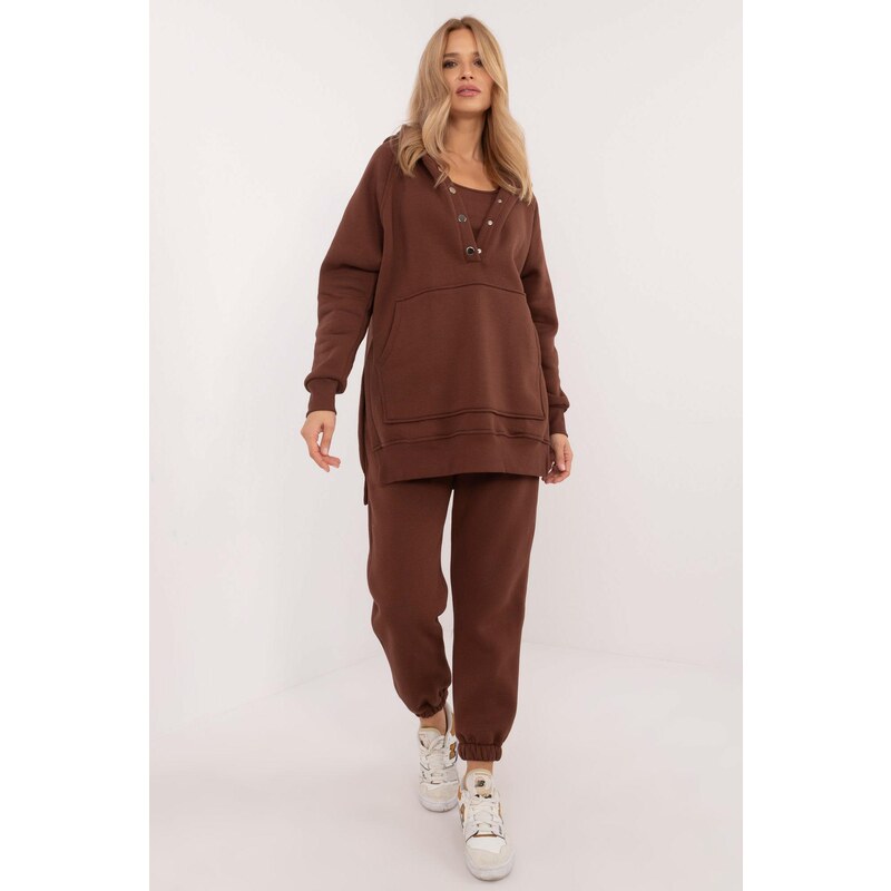 MladaModa 3-dielna zateplená tepláková súprava s topom model 84732 60493681