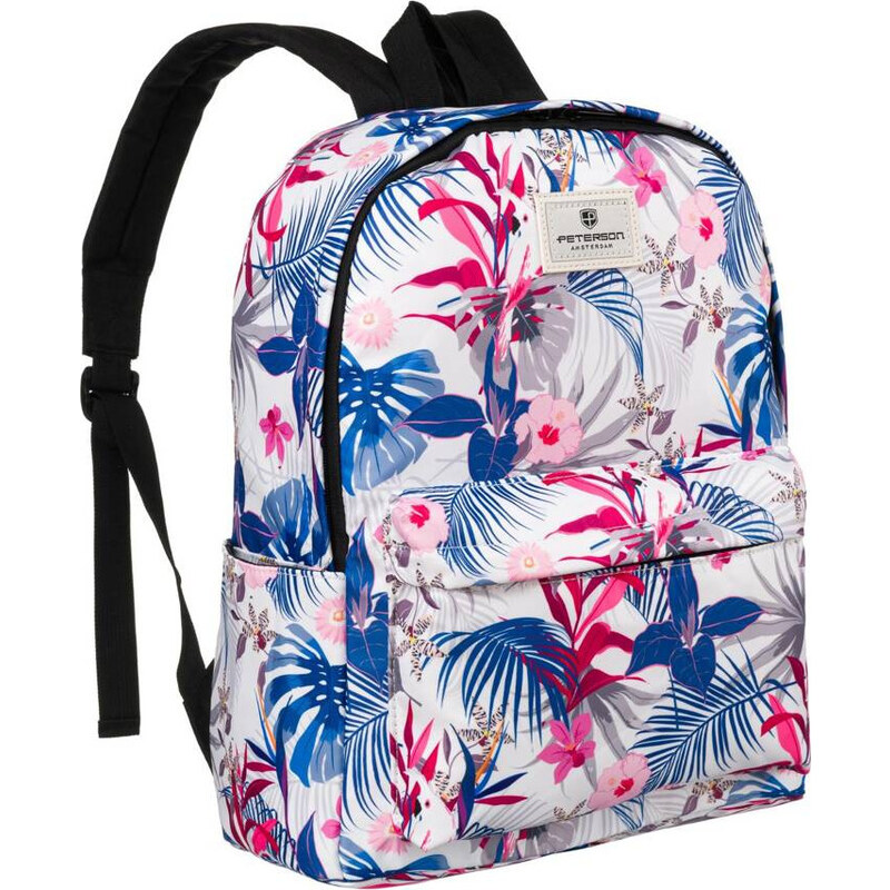 Bielo-modrý batoh s kvetinovým vzorom Peterson PTN 79904 59080282