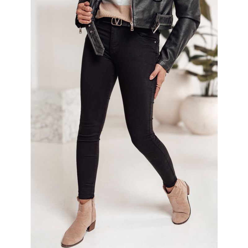 BASIC Čierne dámske skinny rifle CLARET UY2249 60496129