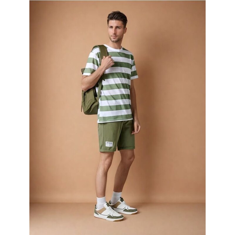 Sinsay - Teplákové šortky - svetloolivová 65738392