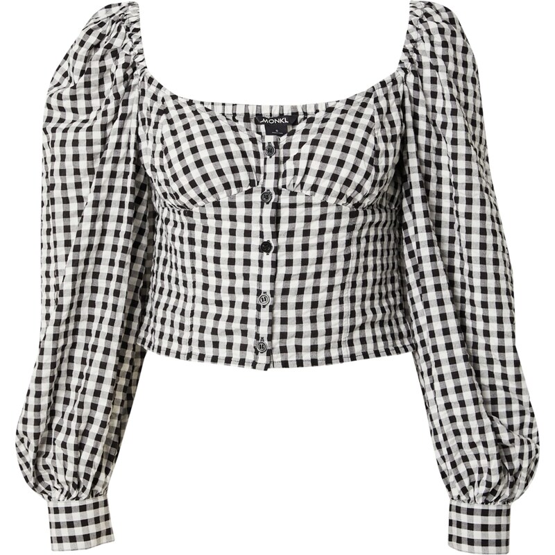 Monki Blúzka čierna / biela 63147012
