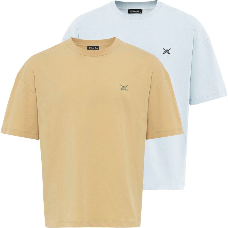 Cool Hill Tričko piesková / svetlomodrá / sivá / čierna 60683096