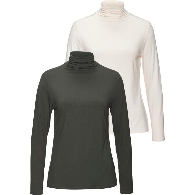 LASCANA Tričko krémová / kaki 61943961