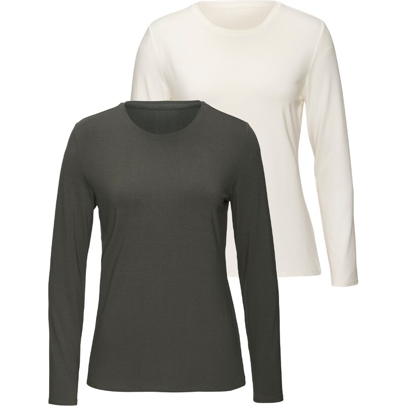 LASCANA Tričko nebielená / sivá 61943953