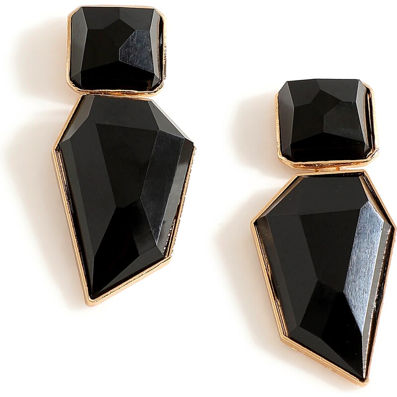 SOHI Náušnice Jully zlatá / čierna 63147685