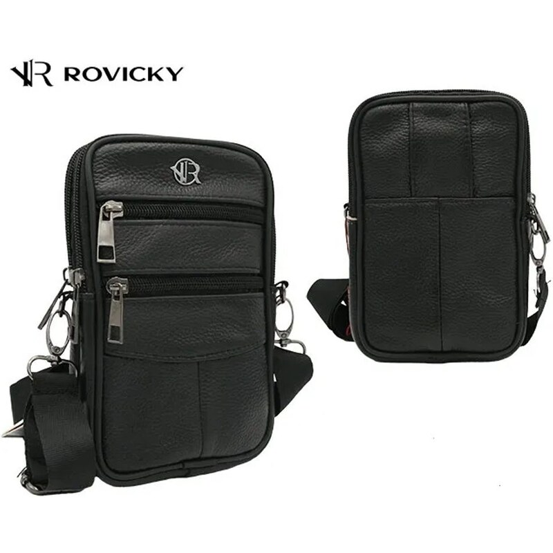 Trendy kožená čierna taška Rovicky 60509700