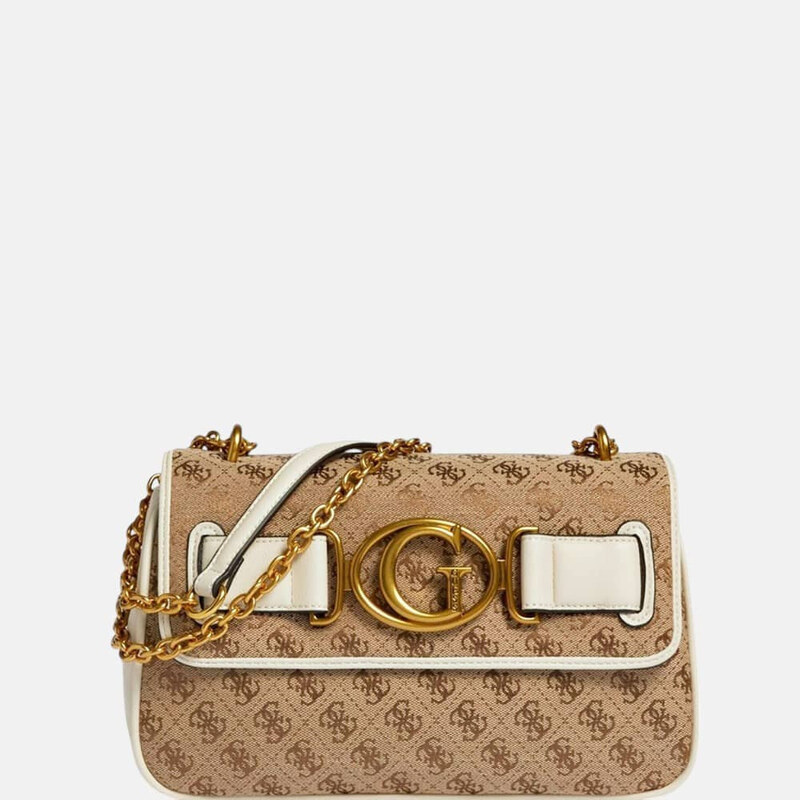 Hnědá kabelka Guess Aileen přes rameno 56106 60508631