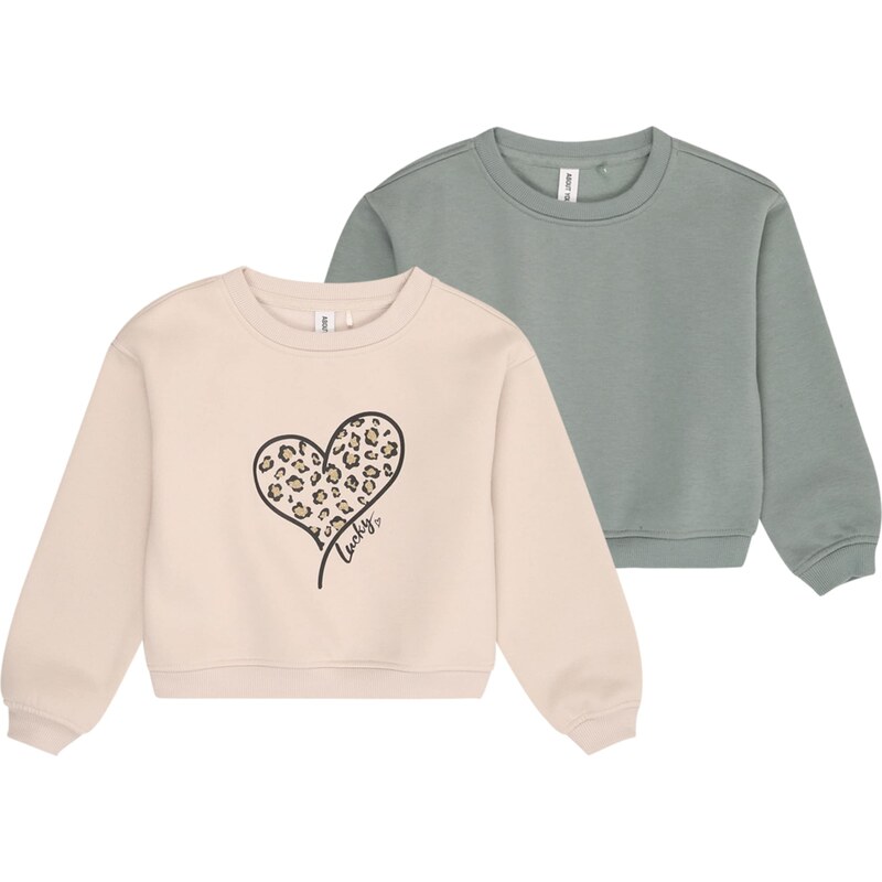 ABOUT YOU Mikina Suzi béžová / tmavohnedá / smaragdová / púdrová 63362002